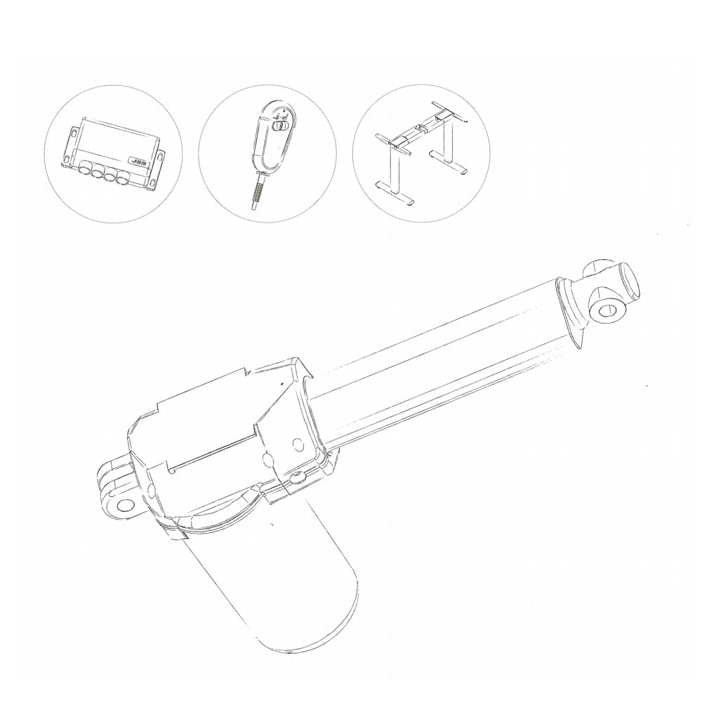 Mini Atuador linear elétrico